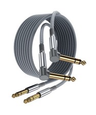Elebase 1/4 Quarter Inch TRS Instrument Cable 10ft 2-Pack,Right... USA Fast Ship