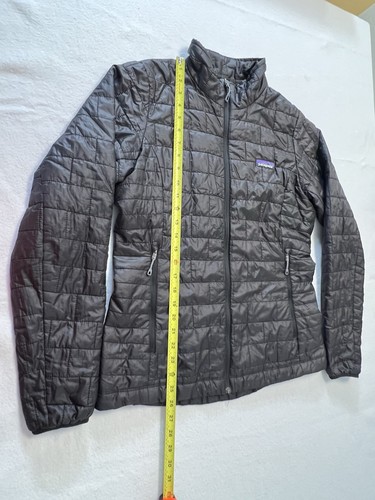 Patagonia Jacket Womens Medium Black Nano Puff Primaloft Quilted Full Zip - Picture 9 of 10