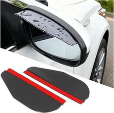 2pcs Universal Car Side Mirror Rain Visor Smoke Black Rainproof Color Black 2pcs Universal Car Side Mirror Rain Visor Smoke Black Rainproof Color Black