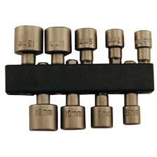 39522 Best Way Tools 9-Piece 1/4 In. Drive Metric Nutdriver Bit Set