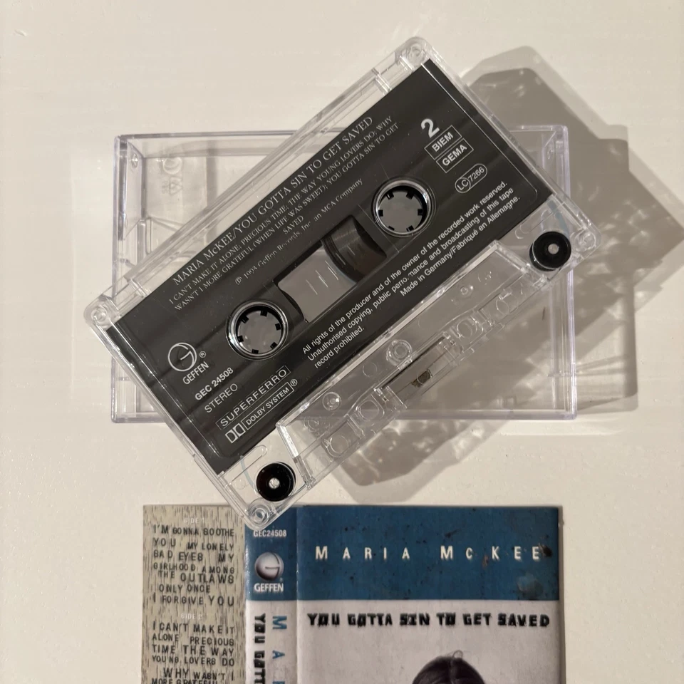 MARIA MCKEE - YOU GOTTA SIN TO GET SAVED (UK CASSETTE TAPE) - Изображение 3 из 4