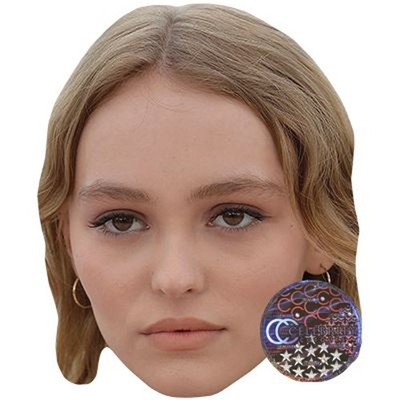 Lily Rose Depp Celebrity Mask, Flat Card Face, Fancy Dress Mask
