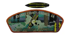 2010 Jamboree Orange County Council CA W/ Surf Board Pin JSP ORG Bdr (VT1522)