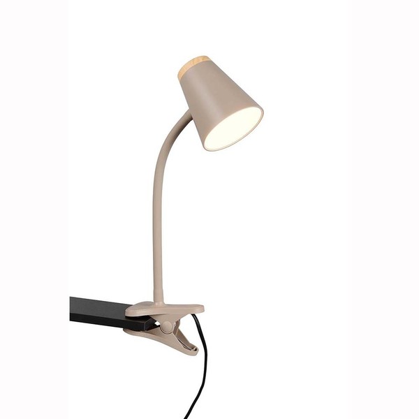 Led Tischleuchte Klemmleuchte Mobile Leuchte GräUlich Flexibel H 33 Cm-image