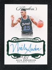 2018-19 Panini Flawless Momentous Auto Green 2/5 Nick Anderson #MA-NAN Auto 2b6