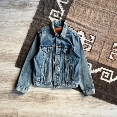 Levi s Virgil Jeansjacke Herren Blau Trucker Knopfleiste Klassisch Größe S