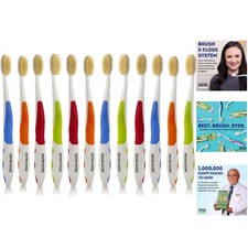 Dr. Plotka's Gentle Flossing Toothbrushes - 12 Pack for Sensitive Teeth