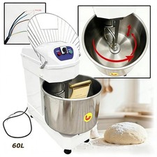 60L Commercial Double Speed Double Action Dough Mixer Flour Mixing Pizza Bakery