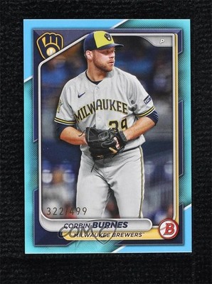 2024 Bowman Sky Blue Border 322/499 Corbin Burnes #45 0lj0