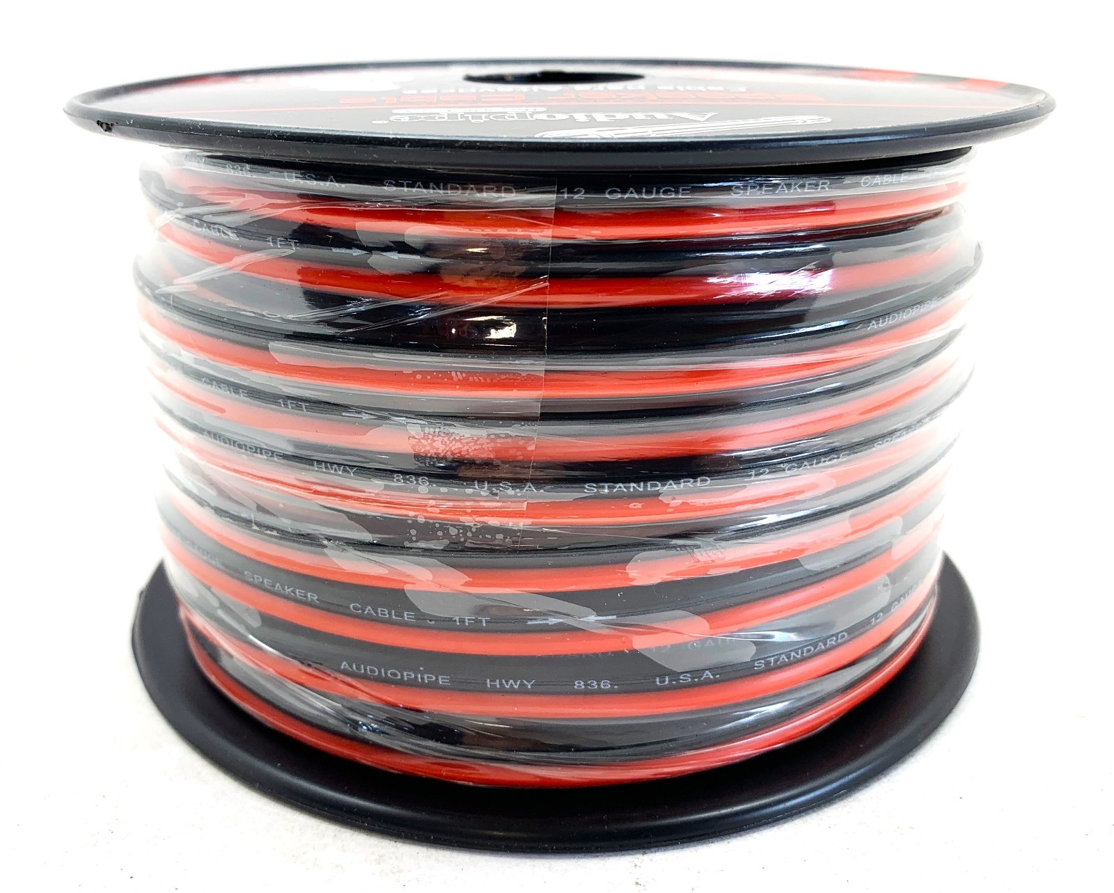 Roll 100ft 12 Gauge Red & Black 2 Conductor Speaker Wire Car