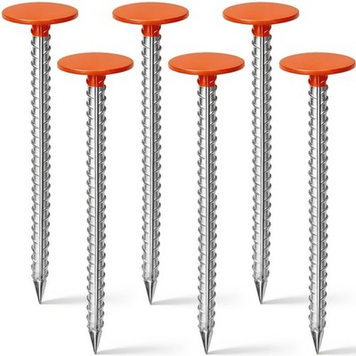 6 Pack Permanent Rebar Property Line Markers  Heavy Duty Survey Stakes