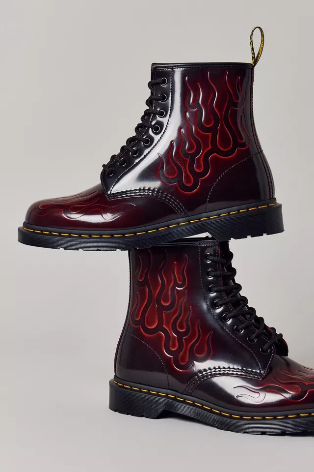 Dr. Martens 1460 Inferno Boots Cherry Red Arcadia Leather Unisex