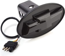 Chevy Led Hitch Receiver Cover Lighted Tow Plug Black Official Licensed Gm