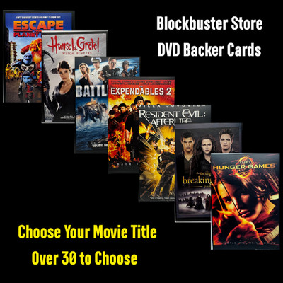 Blockbuster Store DVD Backer Cards Movie Display Inserts Choose Your Movie Title