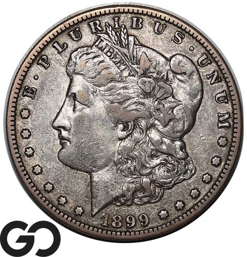 1899-S Morgan Silver Dollar Coin, Choice XF Tougher Date
