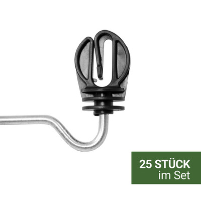 25 Stk. Abstandsisolator ''Eider Snap-In'', 220 mm, für Weidezaunband