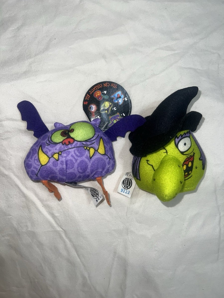 1999 BURGER PURPLE BAT KING SILLY SLAMMERS HALLOWEEN SET GREEN