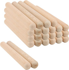 12 Pairs/24 Pack 7.8 Inch Wooden Rhythm Sticks, Natural Wood Rhythm Music Lum...