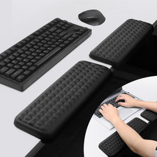 L-Shaped Desk Elbow Rest 2-Pack, Memory Foam Forearm  Wrist Support Pad with No