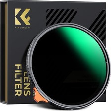 K&F CONCEPT 82mm Putter Variable ND Filter ND2-ND400 (1-9 Stops) 28 Multi-Lay...