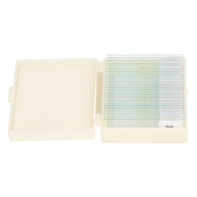 25x Microscope Slides Optical Glass Cover Transparent Slide Set For Algae Ce SET