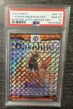 YANIC KONAN-NIEDERHAUSER -2025 Topps Finest Rookie ORANGE GEO AUTO 7/15 - PSA 10