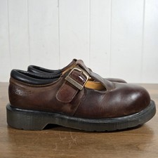 Vintage Made In England Dr Martens T-strap Mary Jane Chunky Platform Women  s 5