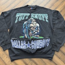 Vintage 90s Looney Tunes NFL Taz Dallas Cowboys Crewneck Sweatshirt L