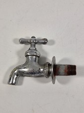 VINTAGE FARMHOUSE OLD BRASS CHROME SINK FAUCET SPIGOT