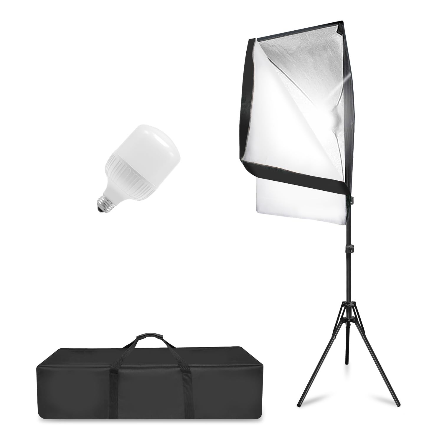 Julius Studio 250W Equivalent Softbox LED Lighting Kit with E27 Socket Contin...