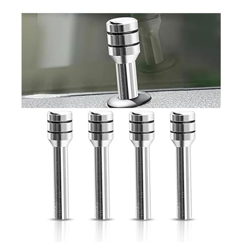 4PCS Car Door Lock Knobs, 1.96×0.47 Inch Door Lift Bolt Auto Inner Door Pull 