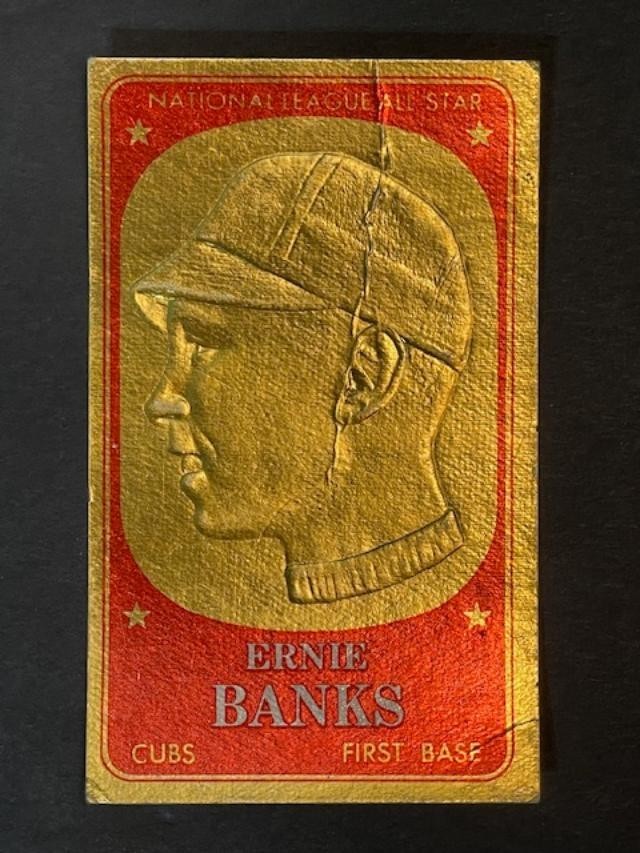 VINTAGE 1965 Topps Embossed ERNIE BANKS # 58 -▶HOF !!!◀- VG - creases