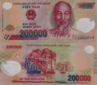 Vietnam 200000 DONG P-123 2020-2025 x 1 Pcs Vietnamese UNC Currency Polymer NOTE