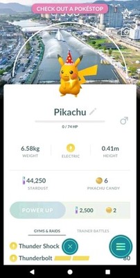 Pokémon Shiny ( Red Party Hat ) ( Water Summer BG ) GO