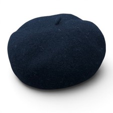 Women's French Beret 100 Wool Black Felt Hat Cap