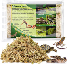 Sphagnum Moss for Reptiles - 3.5 OZ Reptile Peat Moss for Terrarium Bedding Rept
