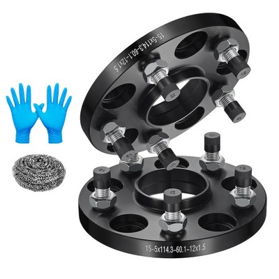 (2) 15mm 5x114.3 5x4.5 Hubcentric Wheel Spacers 12x1.5 For 10-13 Suzuki Kizashi