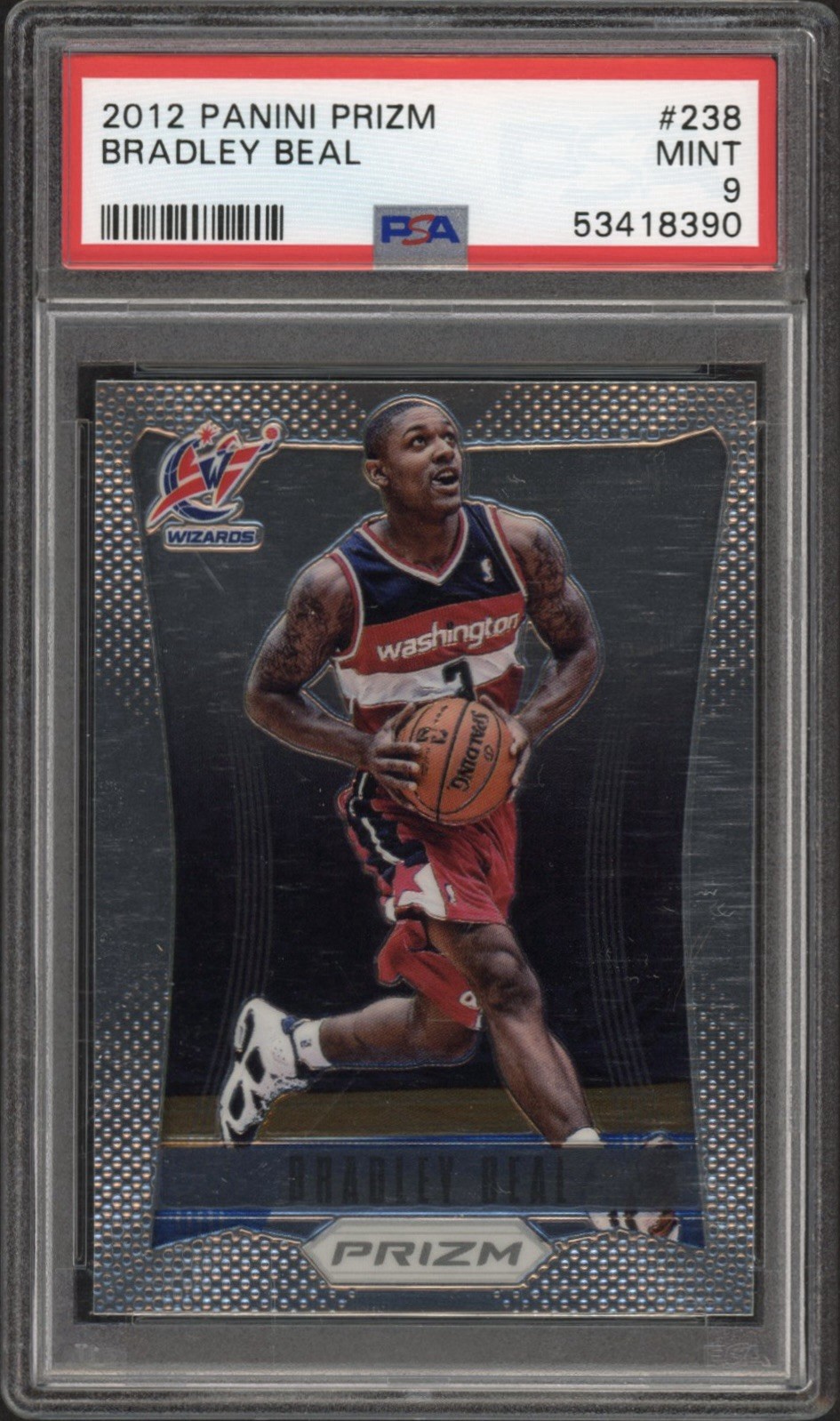 2012 Panini Prizm Bradley Beal Rookie RC #238 PSA 9 Mint Washington Wizards
