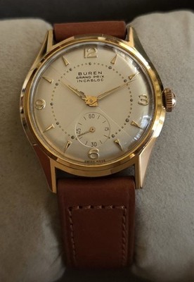 Vintage Armbanduhr Buren Grand Prix   Handaufzug   Cal. 381 - NOS 