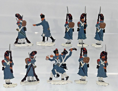 Werner Scholtz Zinnfiguren Flat Soldiers Lead Figures Miniatures Lot of 10