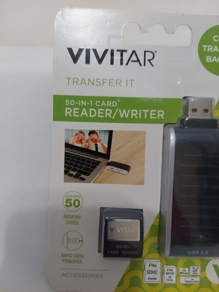 Vivitar Reader/Writer 50-in-1 Card Copy Transfer Back Up Rapid Data Transfer New - Image 2 of 4