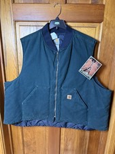 Vintage Y2K Carhartt V02 SPC Spruce Green Quilted Vest Size 4xl new with tags