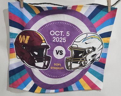 Washington Commanders Redskins vs LA CHARGERS SOFI  Stadium Rally Towel DECOR