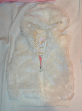 Gymboree PARK CITY LUXE PRINCESS SNOW DROP Faux Fur Hood Vest zip front NWT Sz5