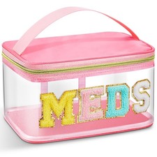 Geetery Chenille Letter Bag, Meds Cheer Travel Cases Cheerleader Gifts Cosmet...