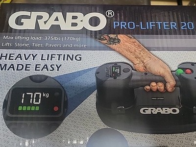 Grabo Pro 20 L Electric Vacuum Suction Cup Lifter - Black