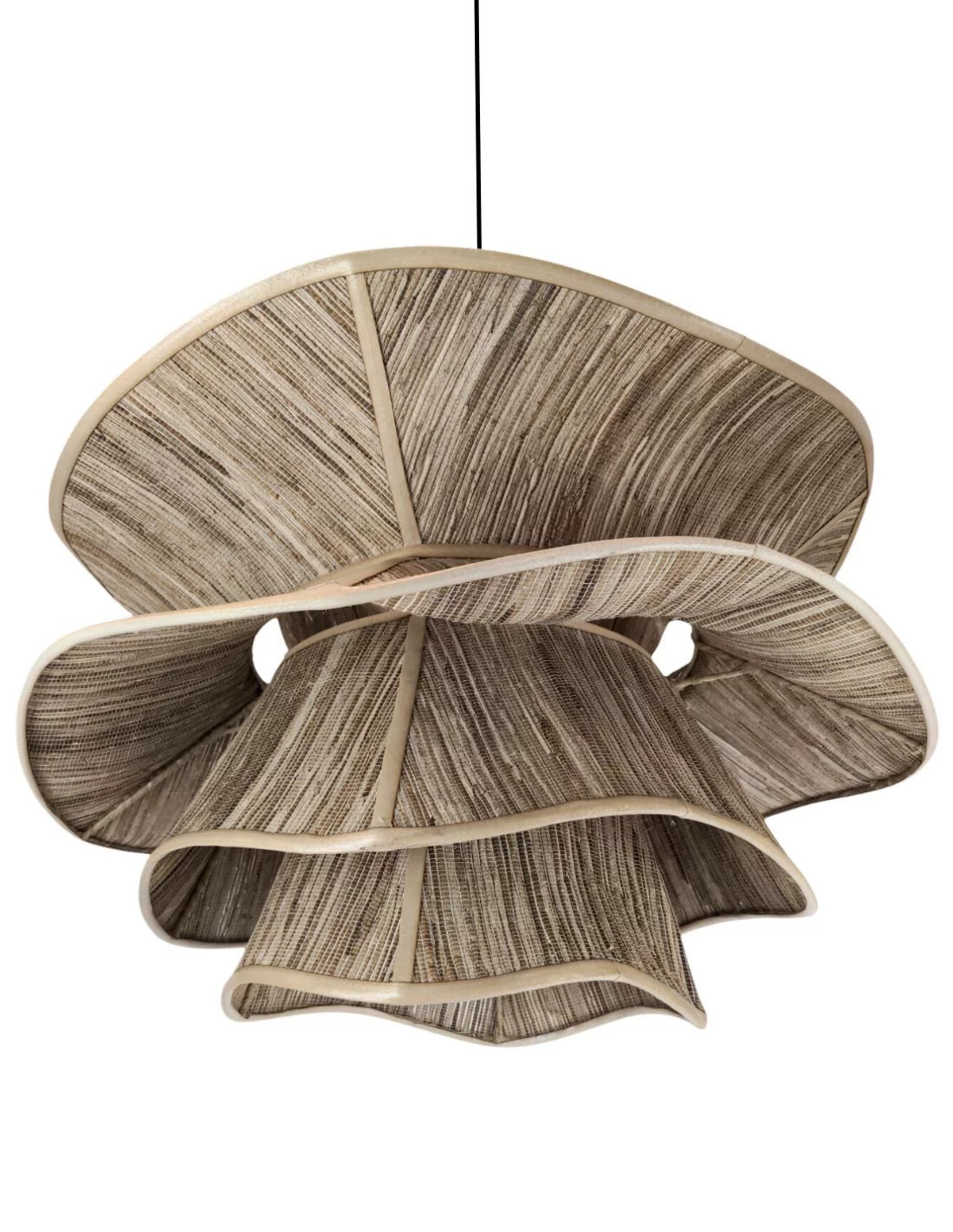 Suspension Sita 60cm en rotin tressé main pour salon