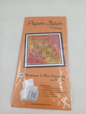 Clarity Paper Stitch Buttercups & Fans Embroidery Card Kit Tina Cox 5x5 Set 03
