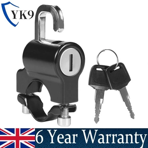 Helmet Lock Anti-Theft Padlock Universal Motorbike Motorcycle Handlebar 22-28mm