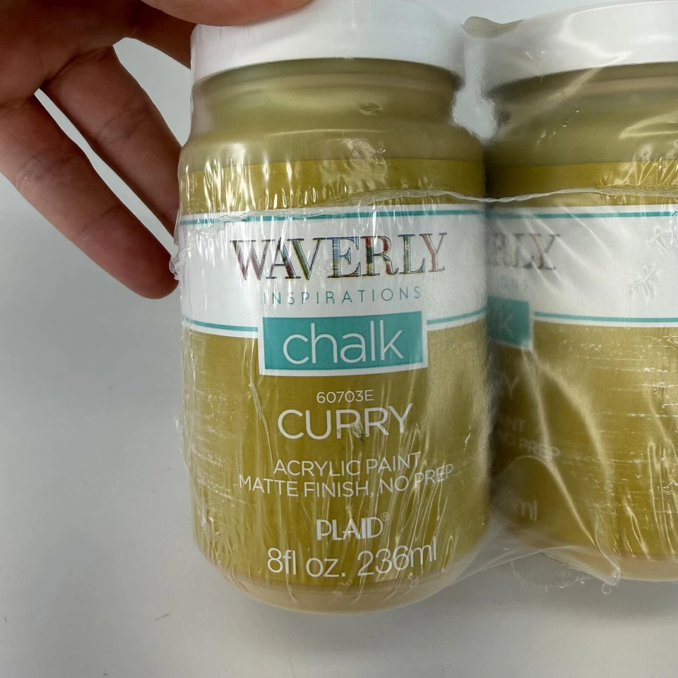 Waverly Inspirations Pintura Tiza Curry Acabado Mate 8 OZ Paquete de 3 Cuadros 60703E Foto 2 de 4